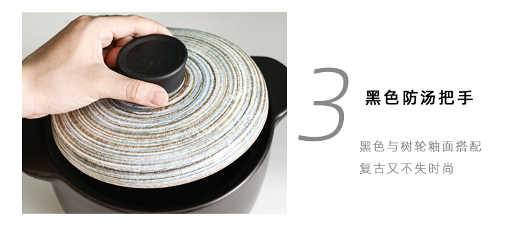 Hand - made ceramic casserole stew soup home casserole stew, household gas high temperature resistant congee sand pot