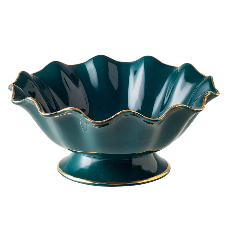 European ceramic candy dishes light key-2 luxury home sitting room of modern high - grade fruit bowl dried fruit tray table furnishing articles to receive dish