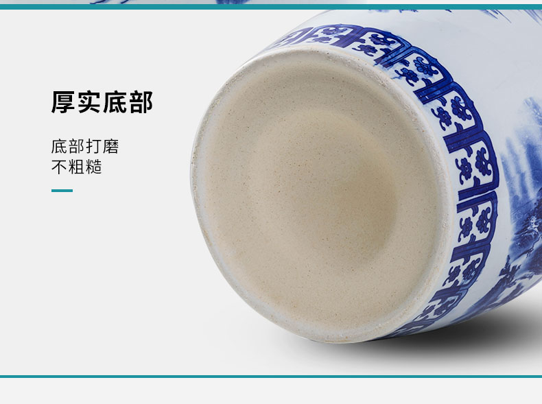 Jingdezhen ceramic barrel ricer box insect - resistant seal of blue and white porcelain household 50/20 jin to with cover rice storage box