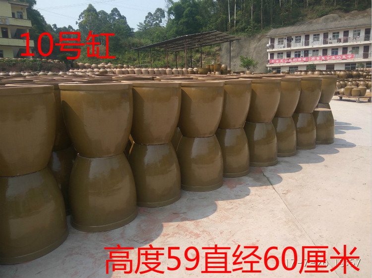 Ceramic water lily crude Ceramic water storage tank fermentation cylinder landscape GangPen courtyard home large fish lotus