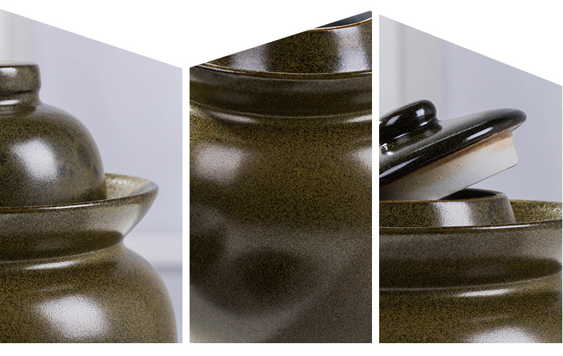 Jingdezhen ceramic pickle jar pickle jar airtight storage tank sichuan pickles lead - free double pickle jar