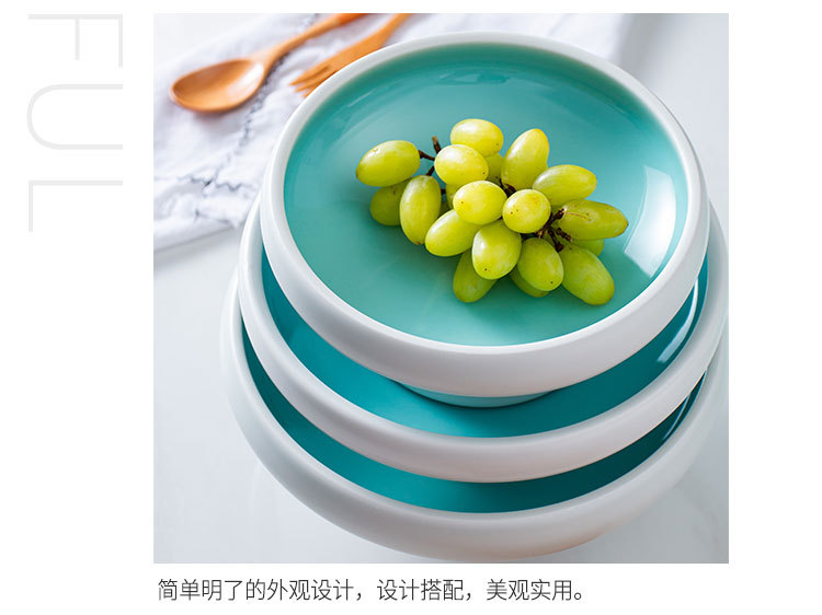 Tall fruit bowl in ceramic dessert dry fruit tray pallet front desk show originality longquan celadon sitting room