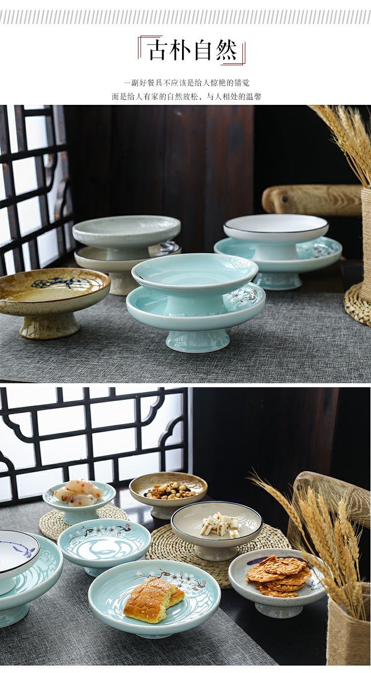 Compote Japanese ceramic tea set home sweet snacks Compote creative cold dish dish fastfood tray tableware