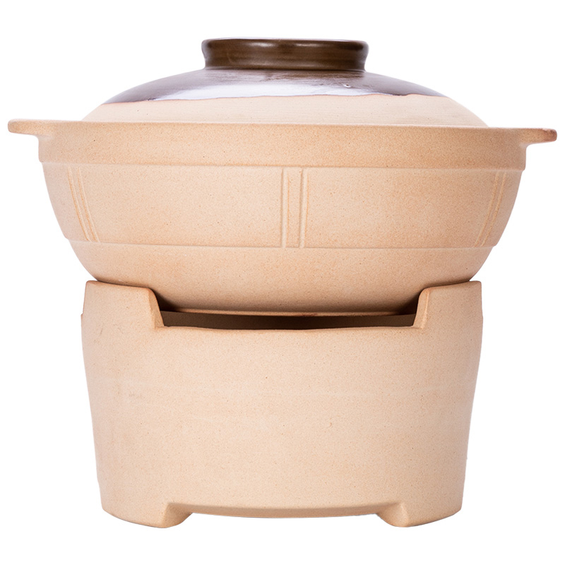 Old sand pot edge furnace carbon furnace charcoal burners clay Old crock pot high - temperature household small chaffy dish casserole