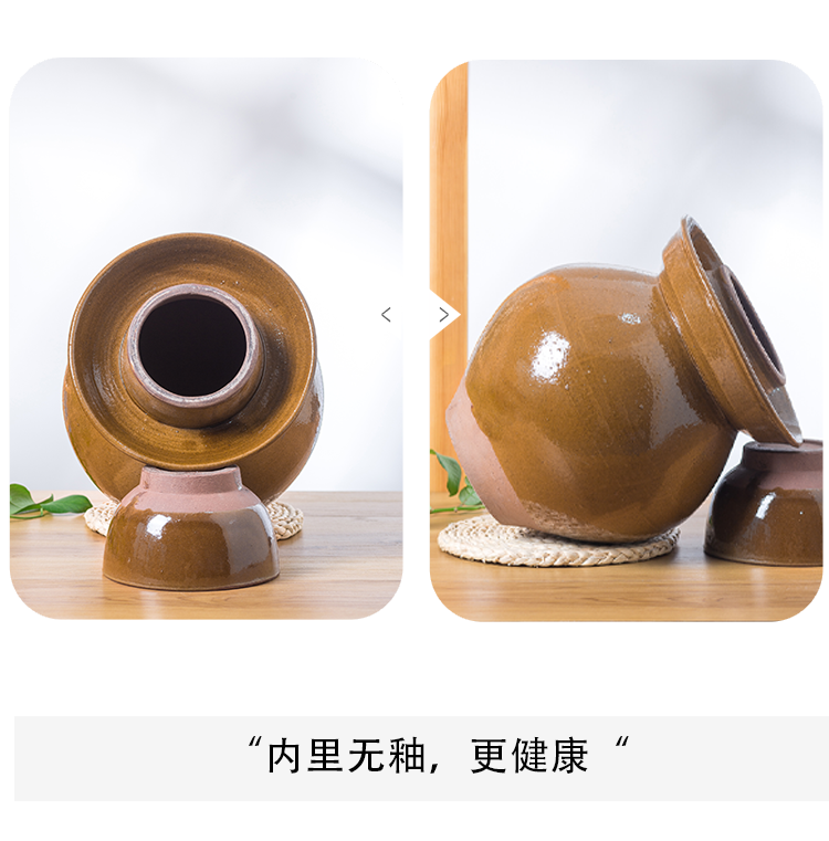 Sichuan home old earthenware pickle jar thickening pickle jar ceramic pickles pickled vegetable sealed jar with cover