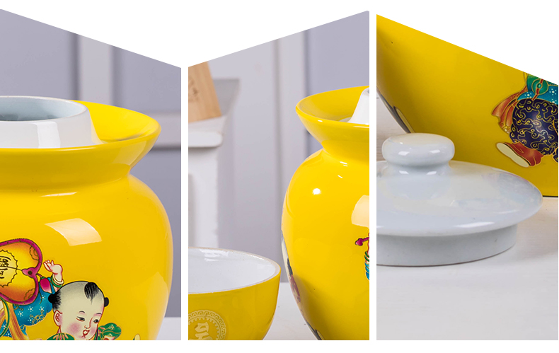 Jingdezhen ceramic pickle jar sauerkraut pickled small medium sealing soil pottery son home upset pickle jars