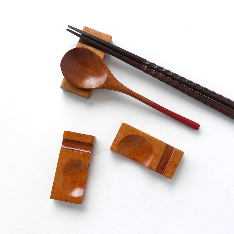 Day Style Creative Spoon Chopsticks Dual-use wood Chopsticks Racks Upscale Hotel Cutlery Cutlery Cutlery