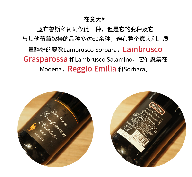 意大利原瓶进口 Settecani 微甜葡萄酒 起泡酒 750ml*6瓶 图13