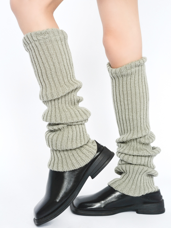 Gray Knitted Long Over-The-Knee Socks, Women's Slouch Socks, Autumn and Winter Jk Socks, White Calf Socks, Leg Warmers Y2K Gray Knitted Long Over-The-Knee Socks, Women's Slouch Socks, Autumn and Winter Jk Socks, White Calf Socks, Leg Warmers Y2K