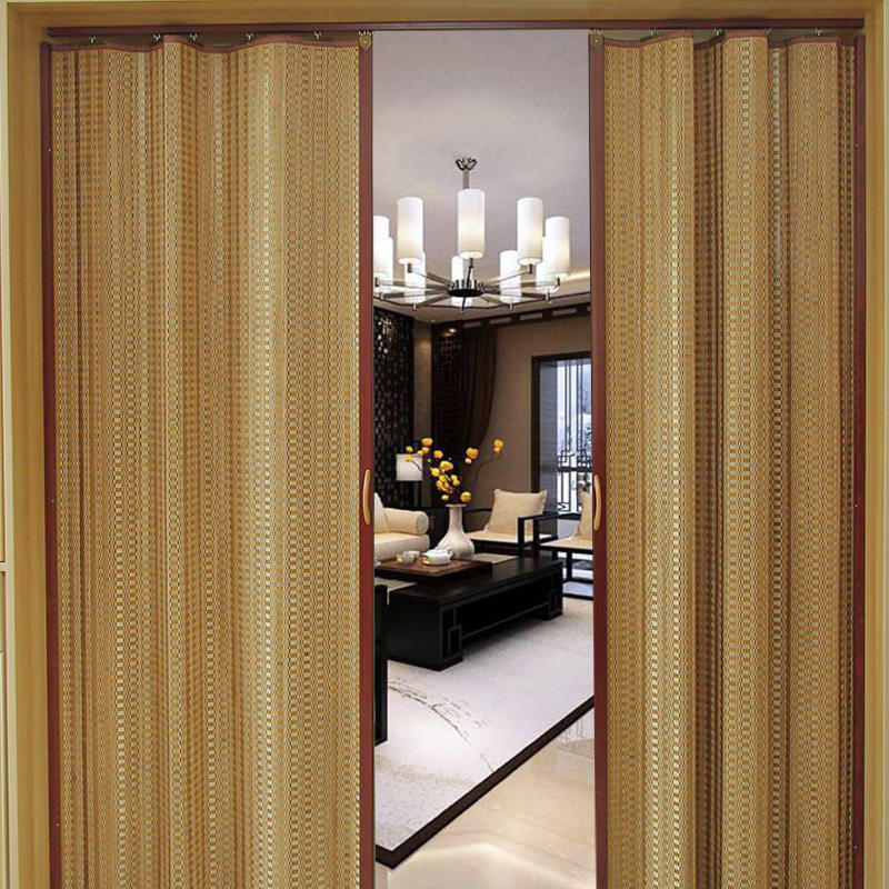Bamboo Curtain Folding Sliding Door Partition Curtain Living Room Decorative Screen Curtain Home Kitchen Shop Bamboo Curtain Door Curtain