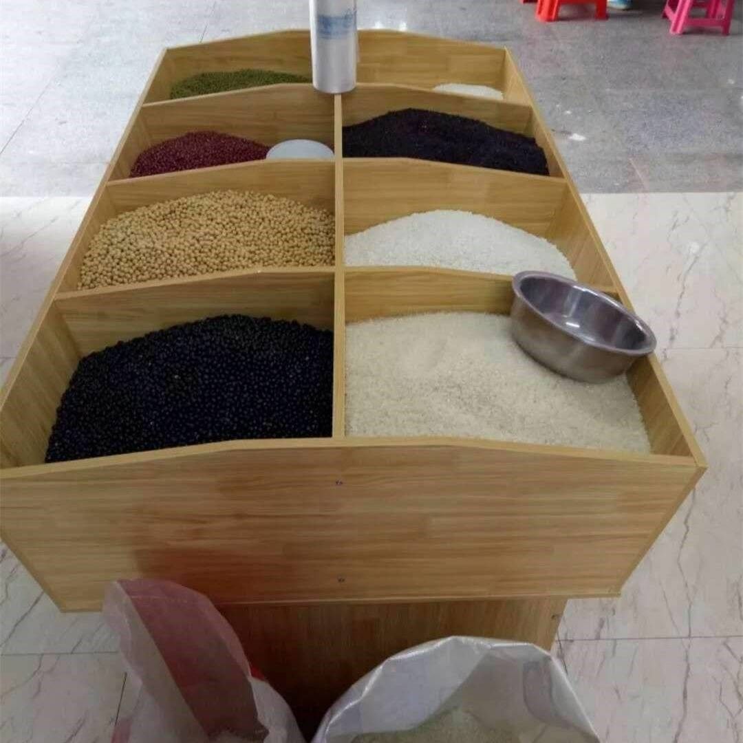 Supermarket rice cabinet whole grain cabinet dry fruit snacks bulk display cabinet candy melon seeds display rack dry bulk shelves