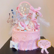Cake decoration ornaments resin Aisha and Keller cushion sound sleep graceful posture Net Red little Prince cake