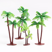 Coconut tree cake card baking decoration flag planting green coconut tree birthday cake mousse cup west card card