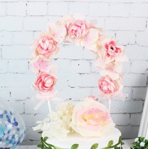 Cake decoration Arch garland Dress up supplies Rose garland Birthday cake decoration flower arch