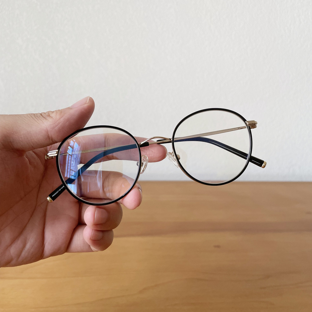 South Korea Round Rose Gold Eyewear Frames Black Round Pure Titanium Art Women's Close-lens Fashion Stars Same