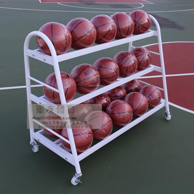 Basketball cart rover mobile training stainless steel pipe receiver football volleyball three-pointer display frame