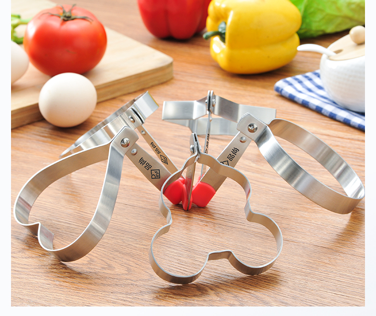 Khuôn thép không gỉ 304 khuôn mẫu tình yêu luộc trứng rán trứng khuôn hình trái tim omelette dày pancake - Tự làm khuôn nướng khuôn bánh flan