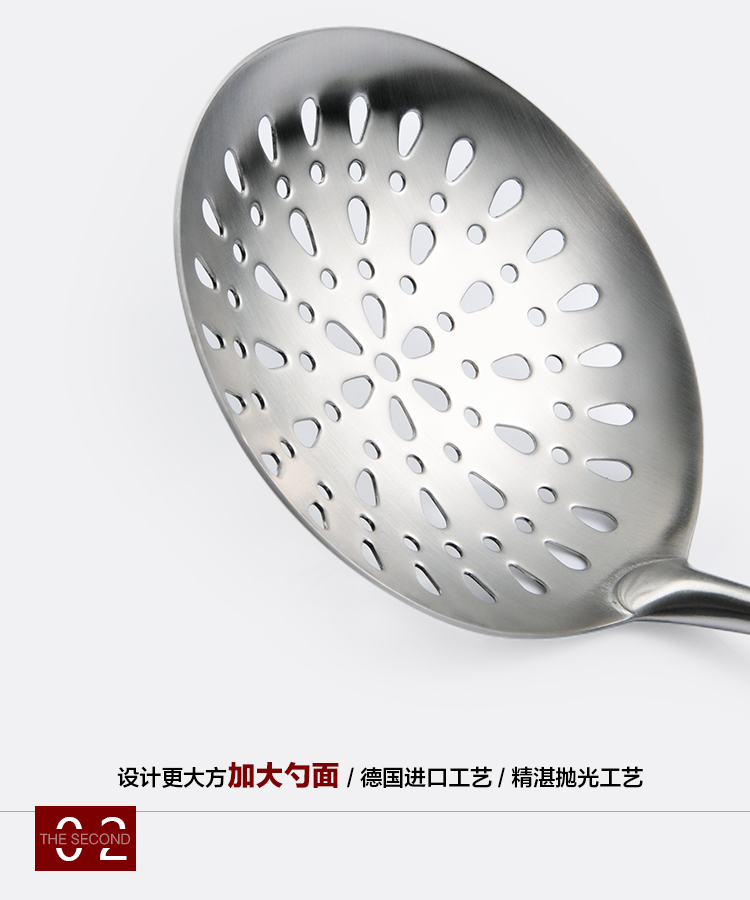 Đức 304 thép không gỉ colander bếp ranch muỗng lọc lưới gia vị hàng rào dài xử lý rò rỉ lưới lọc dầu muỗng lưới chảo gang bếp từ