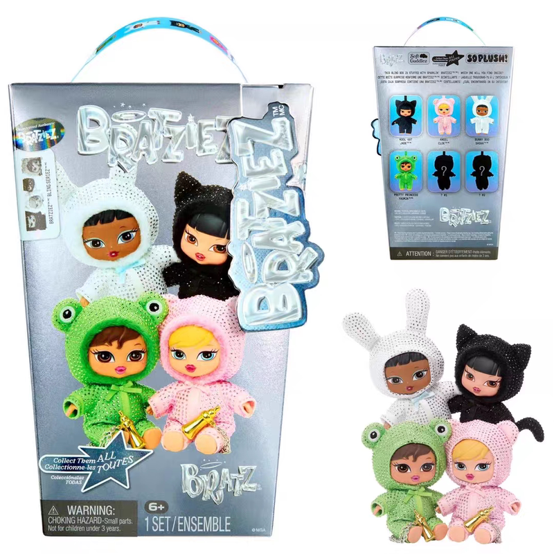 Mga Bratz Baby Sparkle Series Plush Blind Box Pendant Cartoon Collectible Doll Trendy Toy Bag Pendant