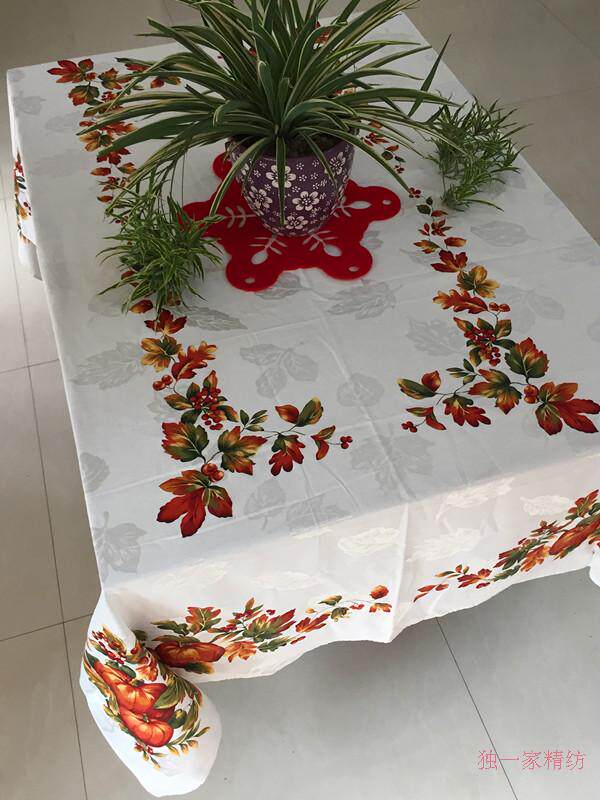 American thanksgiving tablecloth modern minimalist home luxury jacquard rectangular long tablecloth conference table booth fabric