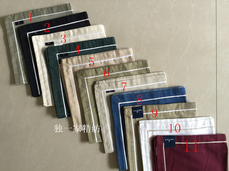 Exported to the United States NAUTICA napkin tablecloth plain solid color cotton NAUTICA small square towel table plate cushion mouth cloth