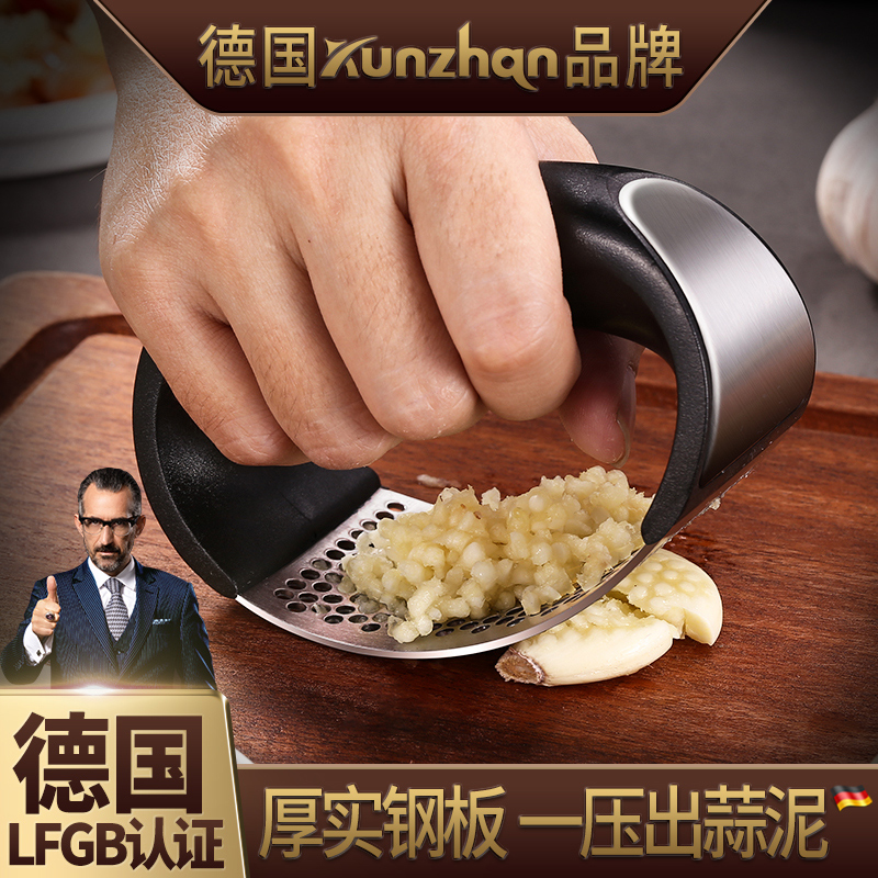 kunzhan304 stainless steel garlic press ring stirring garlic head garlic powder pounding garlic manual garlic press artifact household