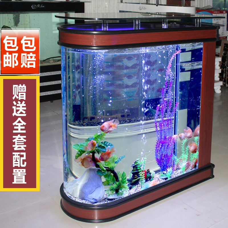 Set to be Ecological Warhead Fish Tank Aquarium Glass Medium Large Living Room Home Free of water Lazy People Landing Cylinders