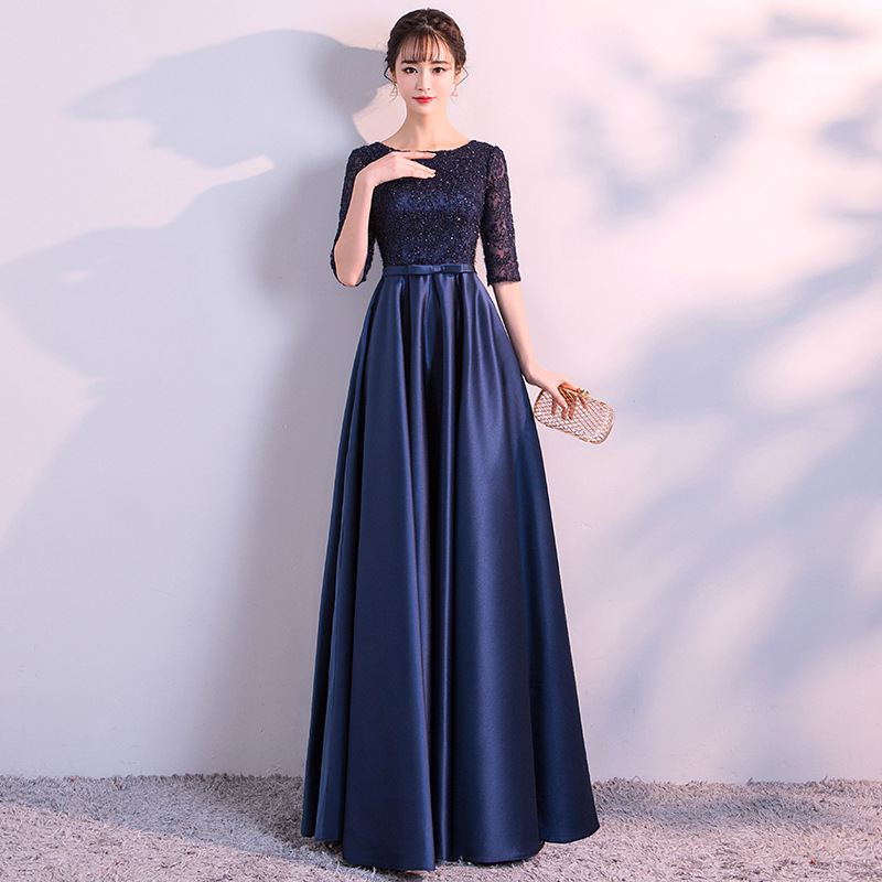 Art Exam Dress for Women, Slimming, 2025 New Style, Niche Vocal Performance, Broadcasting and Hosting, Long Performance Dress