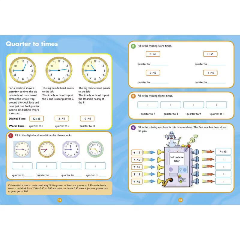 Collins Easy Learning KS1 Telling The Time，5-7岁孩子的报时学习利器？-科学技术类原版书-淘宝好物网