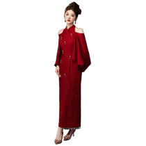 Tingxus Rong Chu cheongsam toast dress red new Chinese style improved engagement dress skirt high-end niche homecoming banquet