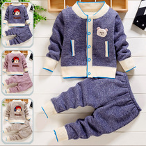 Baby Knit Kit Autumn Winter Baby Gushed Warm Clothes Men And Women Children Cardiff Jacket 0-3 Year Olds Child Clothing