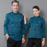 Рабочая одежда шеф-повара, отель с длинными рукавами, китайский и западный ресторан, кухонная одежда, мужской выпечка, повар, осень и зимняя одежда