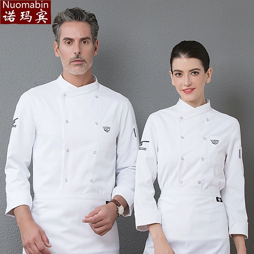 Рабочая одежда шеф-повара, отель с длинными рукавами, китайский и западный ресторан, кухонная одежда, мужской выпечка, повар, осень и зимняя одежда