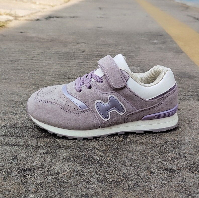 Export tail single leather autumn women's Korean version children's shoes non-slip bottom slip-on casual sports shoes