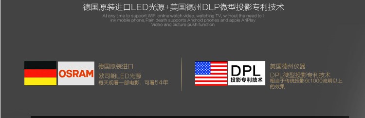 Máy chiếu gia đình siêu nhỏ Cool 3D 4K HD điện thoại di động không dây wifi Apple mini home 1080P