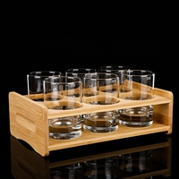 3 чашки 6 штук + бамбук и дровяной поддон (набор)