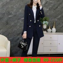 2020 new Korean version of net red suit suit set two large size womens 200 Jin fat sister professional small suit