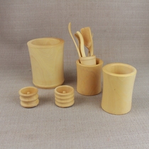 Small leaf boxwood carving handlebar log material pendulum pen barrel paper solid wood calligraphy tea set home