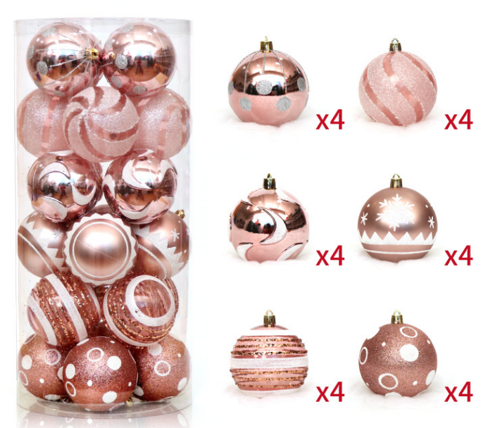 24шт 6см смешанные Christmas шарики BAABLS НОВОГОДНЯЯ ЕЛКА О ornament