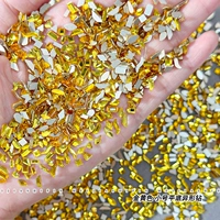 YX1134 Золотые маленькие алмазы с плоским дном 100