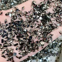 YX864 Руда черная труба плоские алмазы 200 бриллиантов