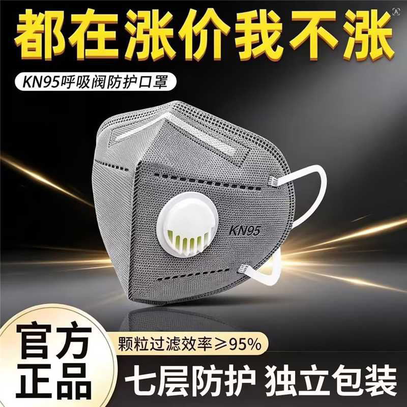 Industrial Dust-Proof Kn95 Mask with Activated Carbon and Breathing Valve for Spray Painting, Grinding, and Welding, Individually Packaged