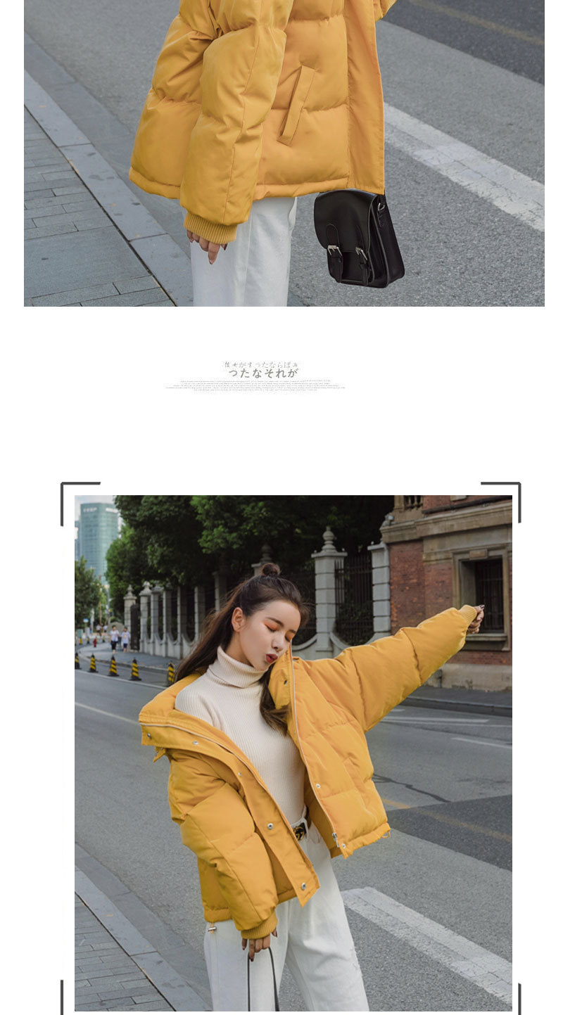 2018 mùa đông mới in Hàn Quốc phần ngắn xuống dày áo khoác nữ hoang dã áo khoác bánh mì áo khoác cotton áo phao uniqlo nữ
