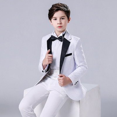 Boy's jazz dance coats chorus host singer performance jacket blazers Children suit flower boy three piece suit boy performance dress