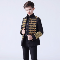 Boys dress suit suit tide suit childrens model catwalk flower girl suit boy host piano performance suit