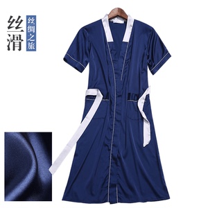 Shangzhi áo ngủ nam mùa hè lụa ngắn tay nam áo choàng tắm áo tắm phần mỏng mùa xuân và mùa hè mô phỏng lụa kimono đồ ngủ nam đồ ngủ nữ