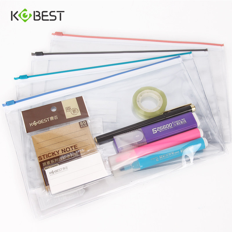 Common kangbai value-added tax bag transparent PVC slit bag to receive small file bag student information bag waterproof bag