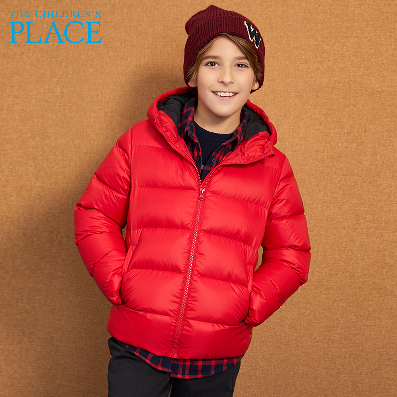 美国 The Children’s Place 中大男童 连帽加厚羽绒服 天猫优惠券折后￥129包邮史低（￥429-300）100~160码2色可选