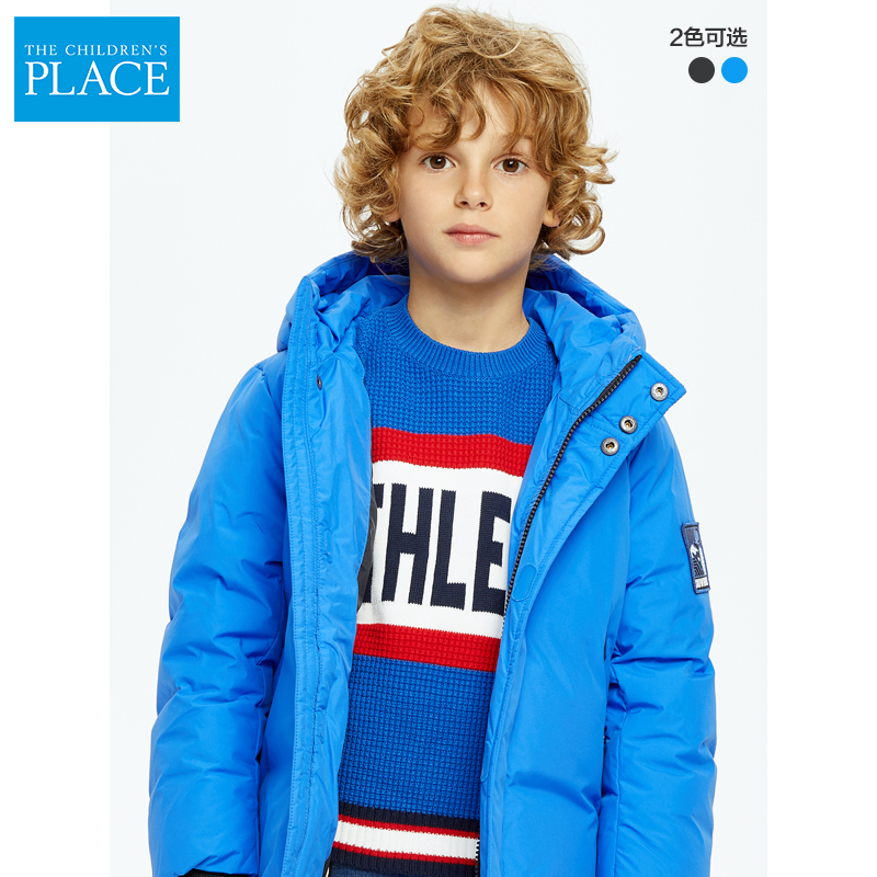 美国 The Children’s Place 长款加厚 男童羽绒服 双重优惠折后￥109包邮 110~160码2色可选