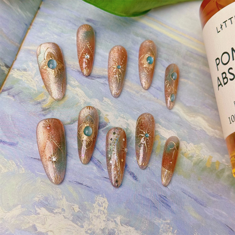 Handmade Nails 26001 Prophet Full Nail Type Ax ins Xiaohongshu High-End Luxury Manicure Handmade Nails 26001 Prophet Full Nail Type Ax ins Xiaohongshu High-End Luxury Manicure